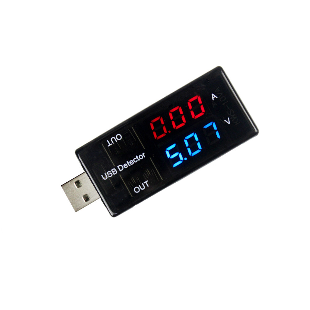 USB Current Voltage Charging Detector Mobile Power Current and Voltmeter Ammeter Voltage USB Charger Tester Double Row Shows