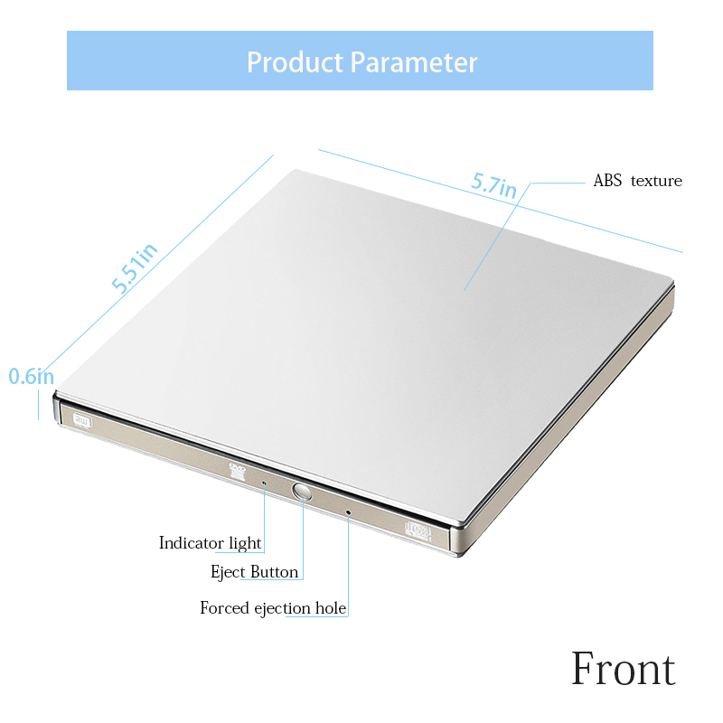 High Quality Portable Optical USB 3.0 CD ROM Drives External DVD RW