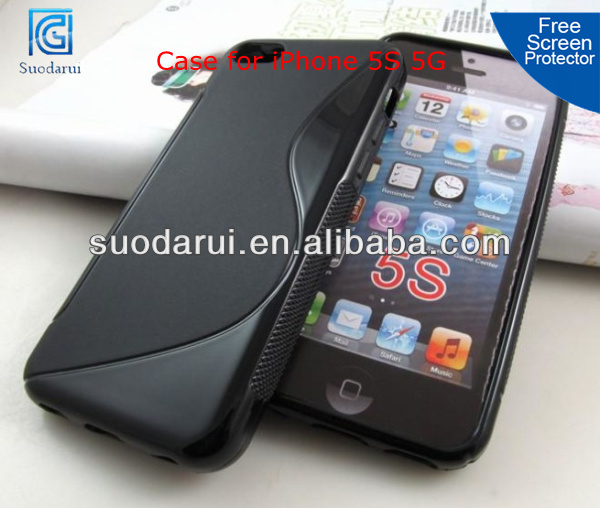 S Line S Curve TPU Gel Soft Cover Case for iPhone 5S 5