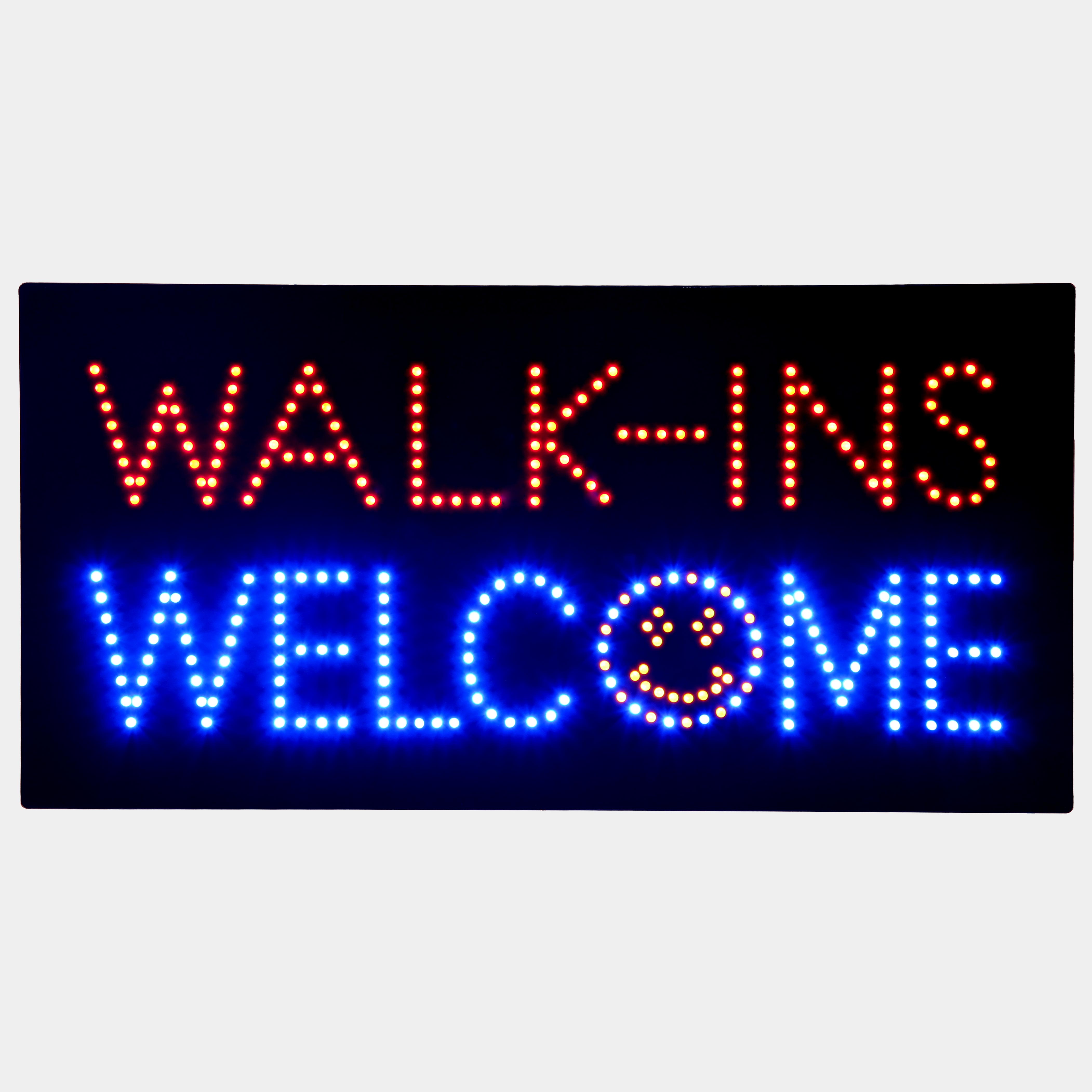 Hidly 12*24'' Walk-Ins Welcome LED Open Sign Super Bright LED Display Board Advertising Acrylic LED Sign for Business Store