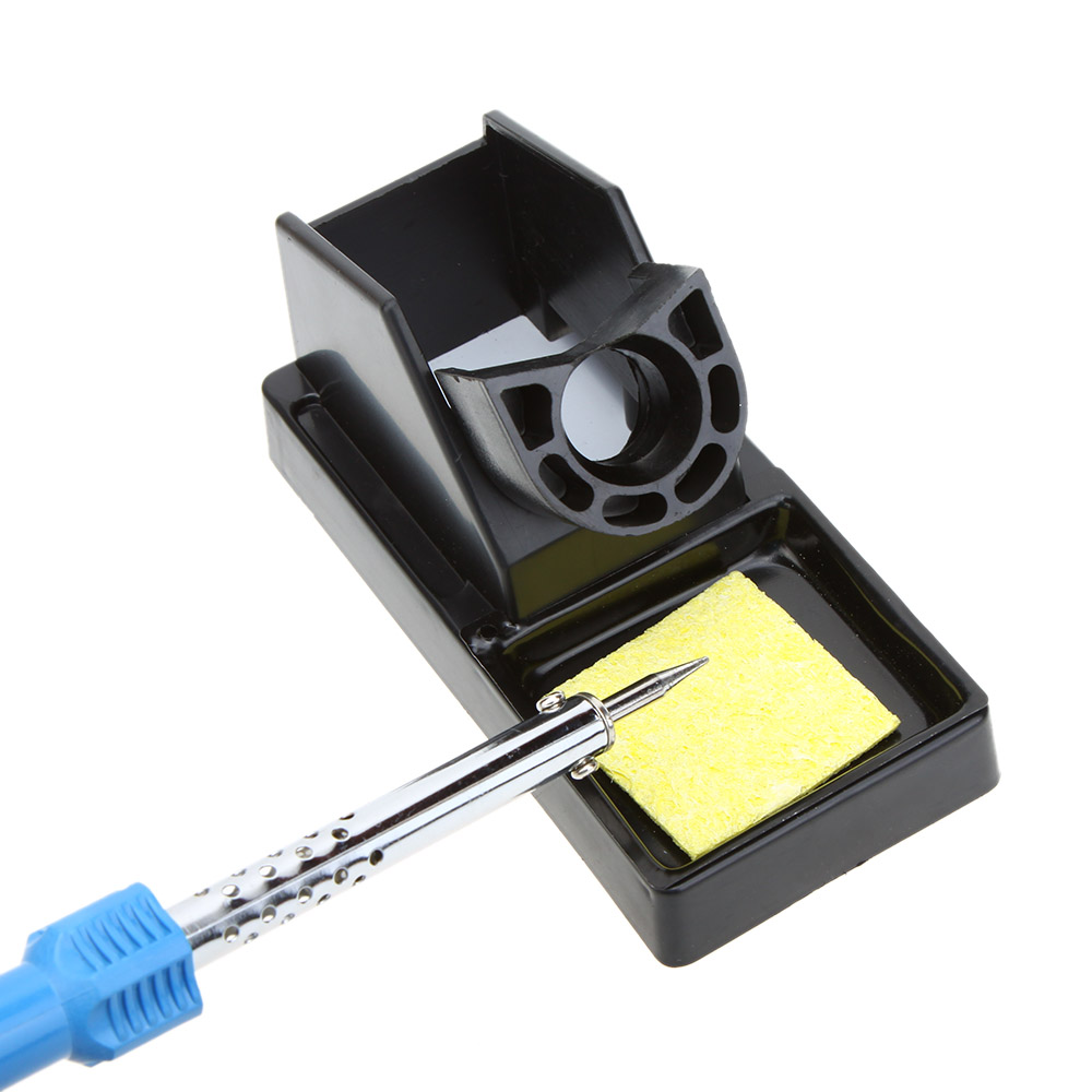Black Plastic solder station great Soldering Iron Stand Solder Base Welding Wire Holder with Sponge Soldering Accessories