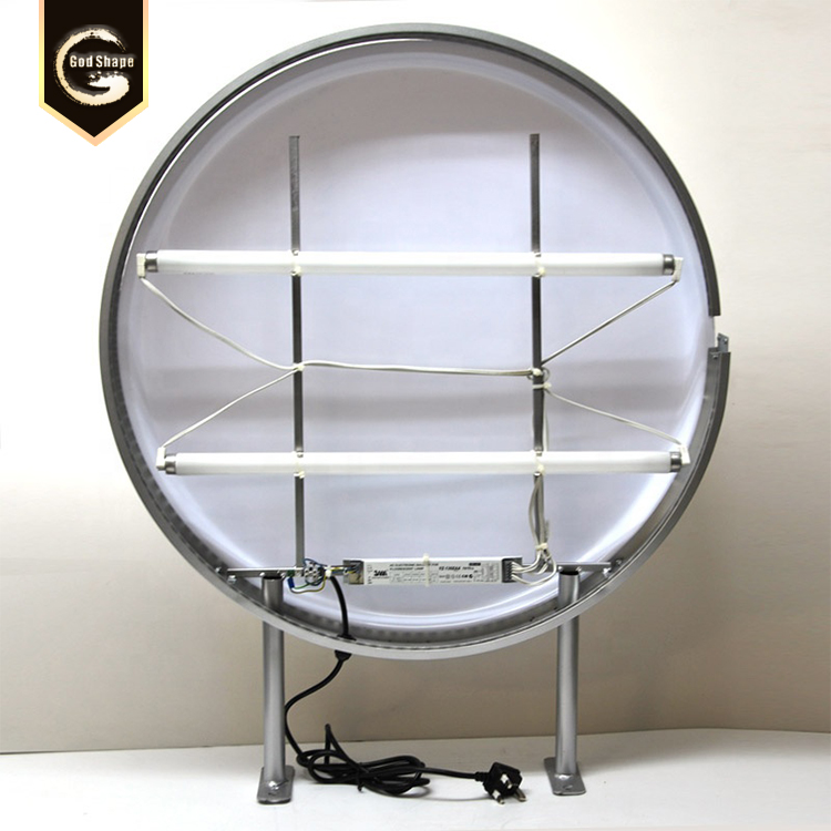 Factory High Quality Aluminum Frame Round LED Light Box With Letter for Advertising