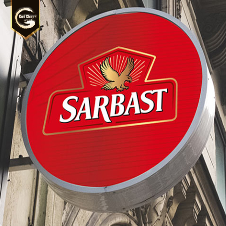 Led signage wall mount blade sign advertising outdoor light box sign