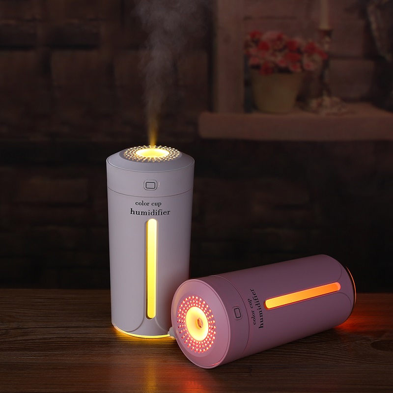 230ml Ultrasonic Air Humidifier USB Mini Aroma Diffuser Air Purifier LED Lights Humidificador Cup for Home Car Office