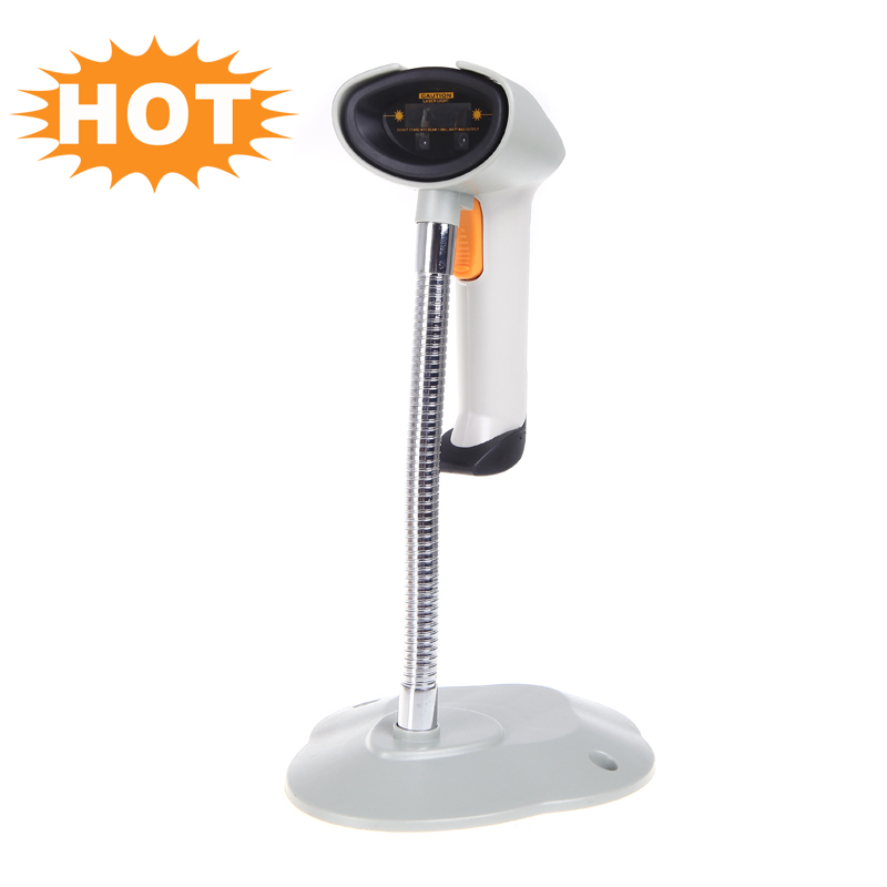 USB Automatic Sensing Wired Laser Barcode Scanner Scaner Bar Code Scanning Reader with Stand LED Indicator POS 180 scans/sec