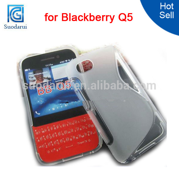 S Line Case for Blackberry Q5 TPU Gel Cover for BB q5 mix color