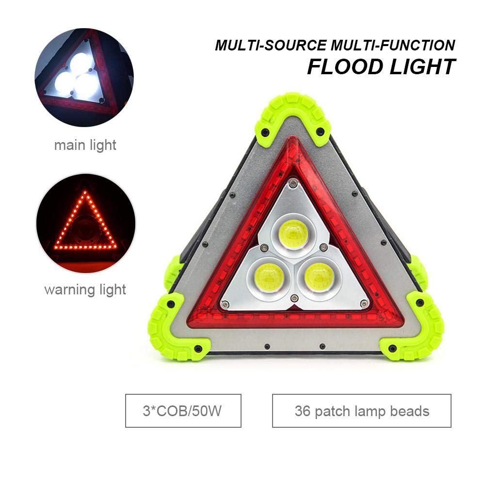 20w  Triangle FLood COB led Camping Searchlight Foldable Handle Work Light Outdoor Traffic light led Emergency Lights