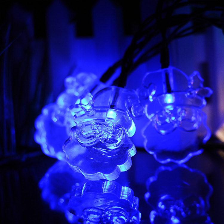 Solar Light String 30LED Santa String Light Outdoor Waterproof Christmas Day Decoration Lantern