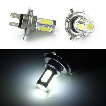 White H4 5 COB LED Car Vehicle Auto Daytime Running Fog Light Lamp Bulb 12V