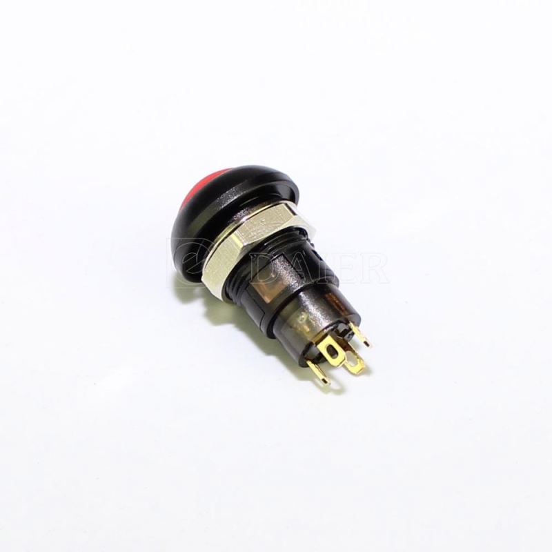 Plastic waterproof illuminated 12mm push button switch