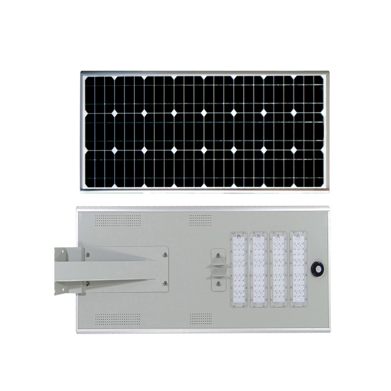 2019 New Aluminum All In One Street Light with Motion Sensor Integrated Led Solar Street Light 80W