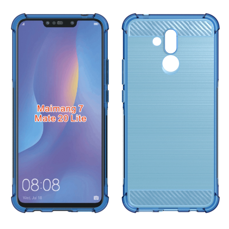 Carbon Fiber Soft Tpu case For Huawei mate 20 lite