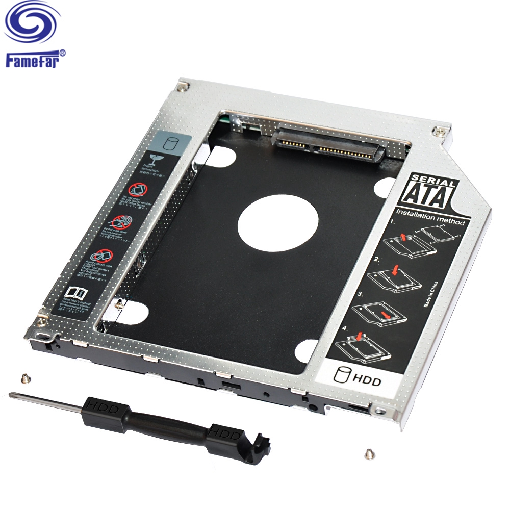 12.7mm 9.5mm Aluminum Universal hdd caddy for 2.5 Hard Drive SSD Case Laptop CD-ROM Optibay