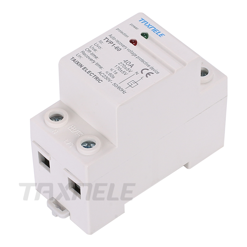 230V AC 40A 63A Din Rail Auto Recovery Voltage Protective Over Under Voltage Relay Device Protector Overvoltage Protection