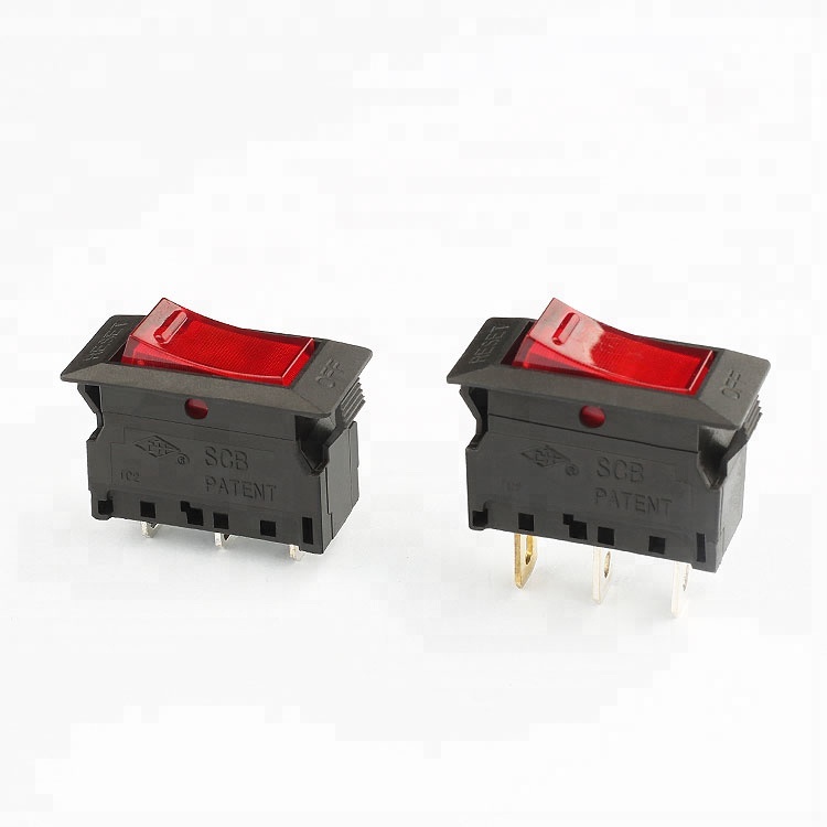 samples for free SCB 5A~15A illuminated micro mini 10amp circuit breaker