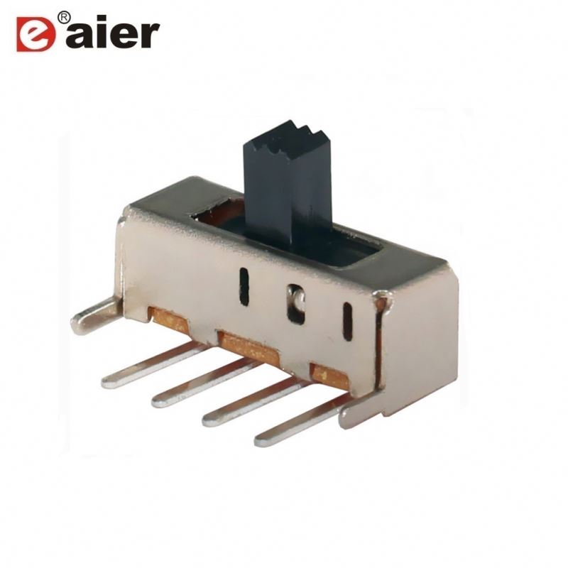 4 Pin Metal 3 Position Slide Switch With Angled Terminal