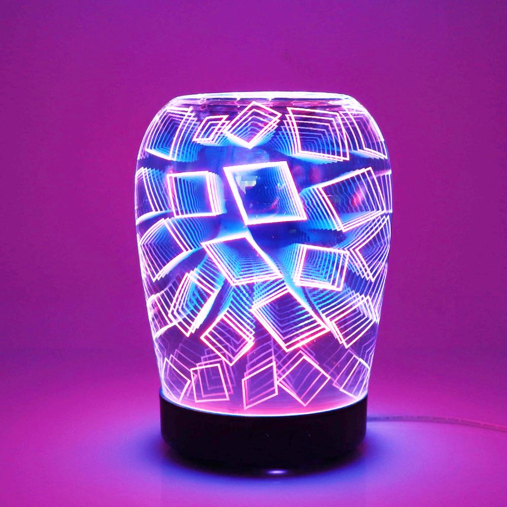120ml Crackle Mosaic Glass Housing Essential Oil Diffuser  Mute Automatic Light Changing Aromatherapy Machine Air humidifier