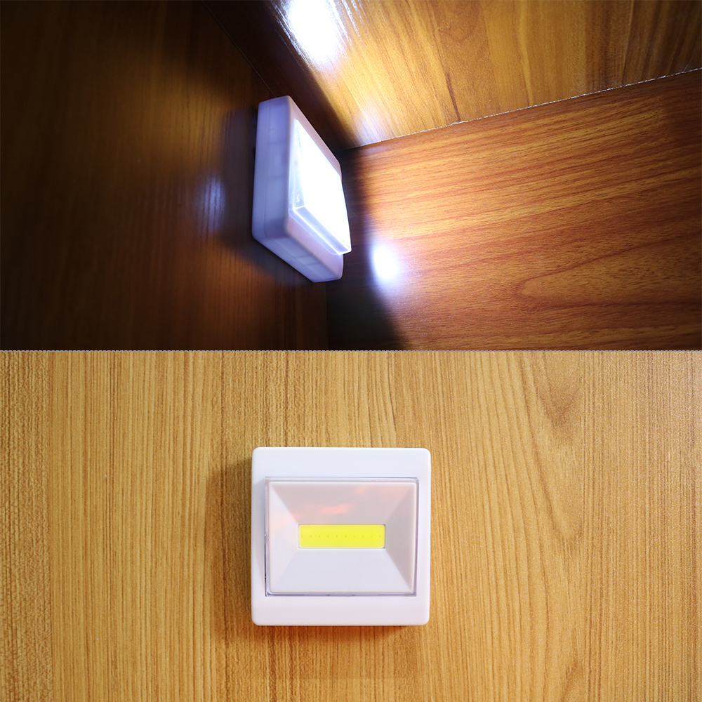 Ultra Bright Led Night Light Cob Battery Operated Cordless Switch Light Prefer For Bedroom