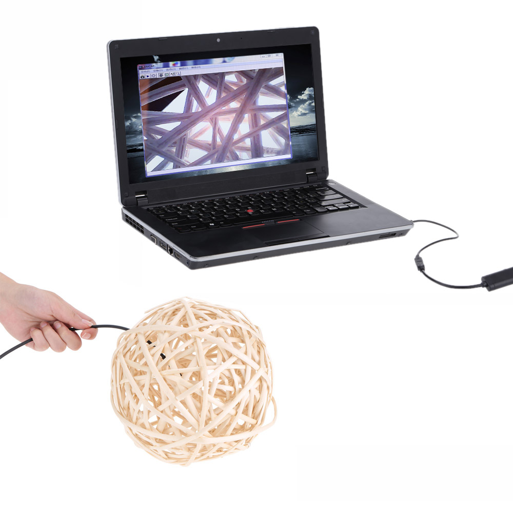 5.5mm 5m 6 LED Mini Digital USB Endoscope Inspection Camera Adjustable Brightness for Windows Android