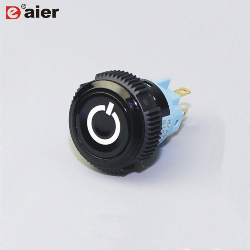 Power Symbol Plastic Waterproof Push Button Switch