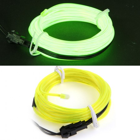 5M 15FT fluorescent Neon LED Light Glow EL Wire String Strip Rope Tube Car Dance
