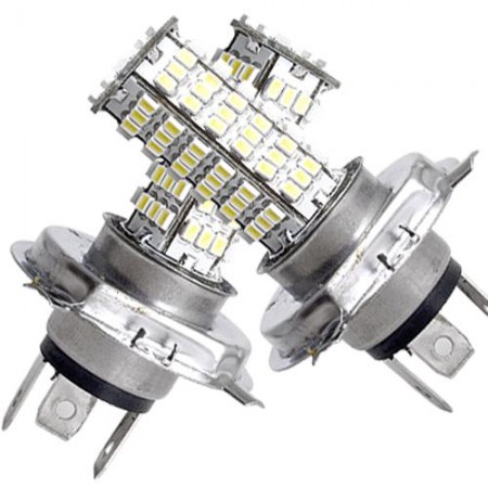 2 Car VEHICLE AUTO H4 120 SMD LED Light Bulb Lamp 12V