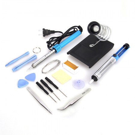 15 in 1 Electric Welding Solder Gun Repair Tool Kit Set Pencil Gun With Iron Stand 110V 40W