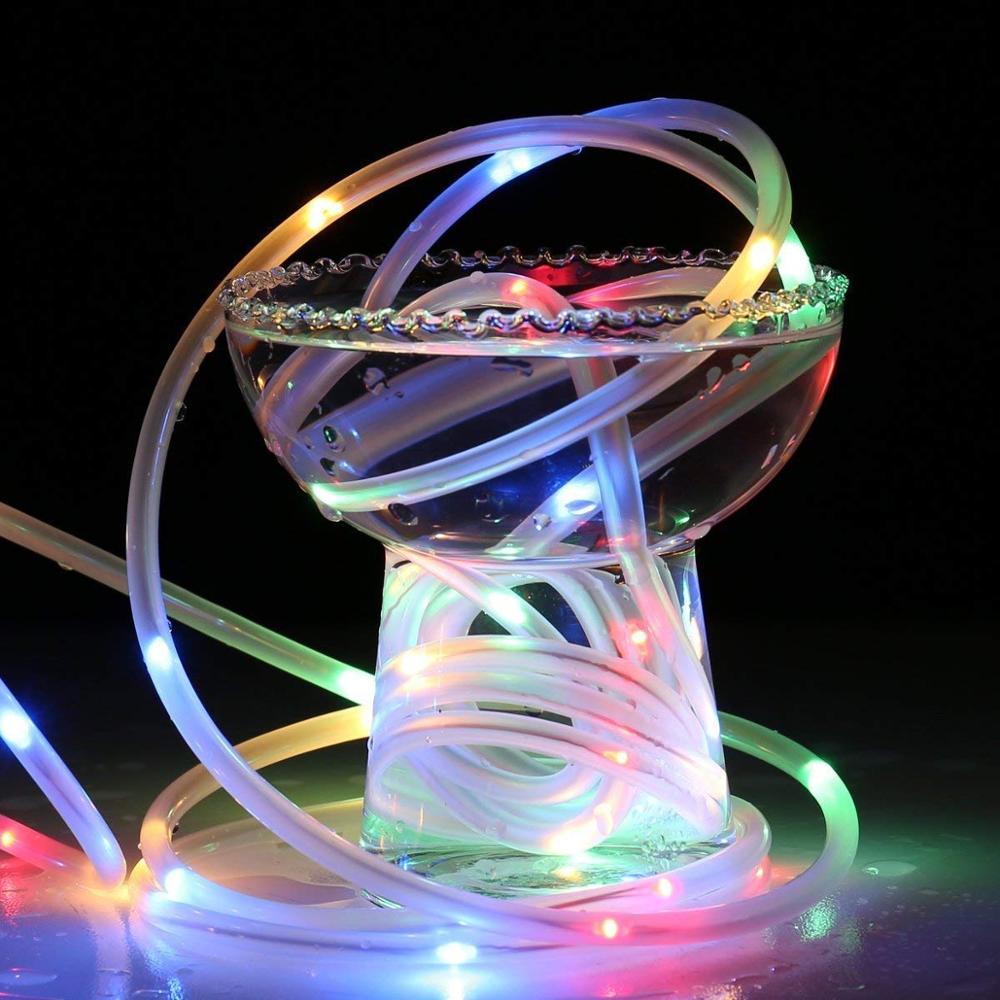 Factory Price PVC Indoor Outdoor Multi Colored 3AA Battery Waterproof 1M 2M 3M 5M 50LED Rope String Night Holiday Light