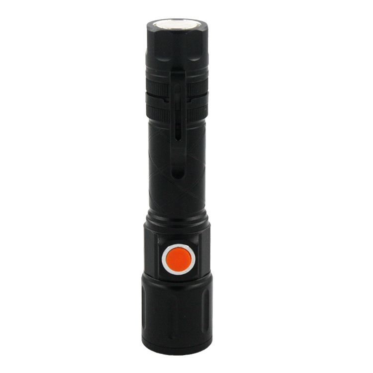 Hot selling 1000 Lumens T6 4 Modes USB 1200mah Rechargeable LED Flashlight Torches With Clip for Emergency Outdoor