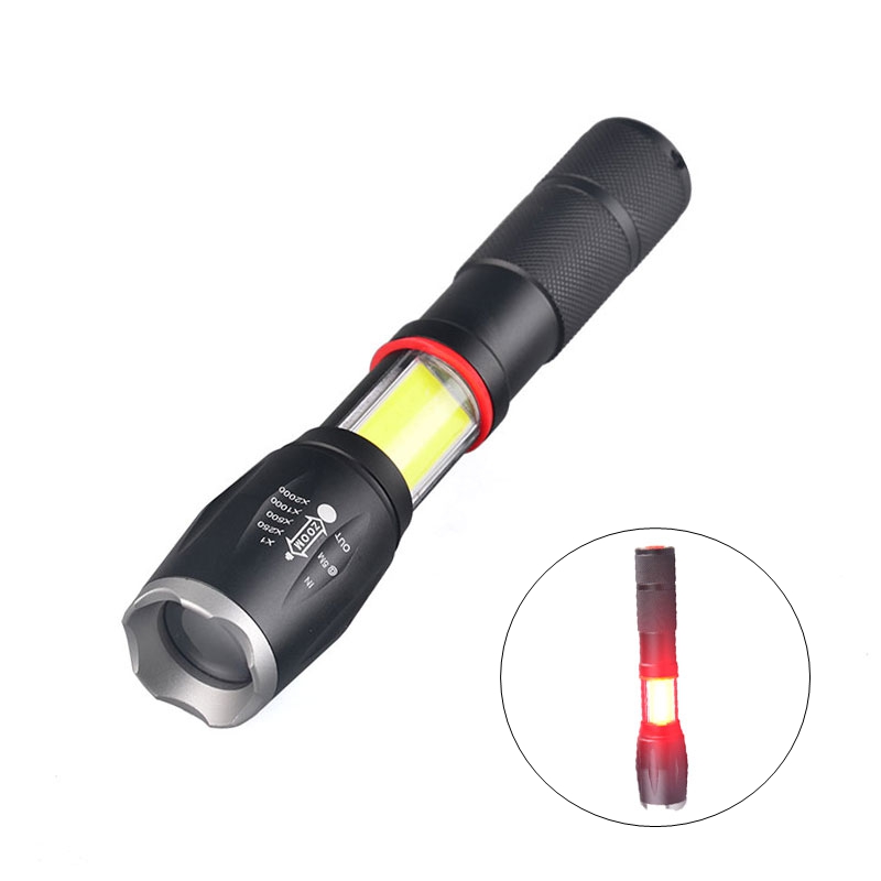 Magnetic Base Rechargeable COB Light Flashlight LED COB Side Marker Light Flashlight