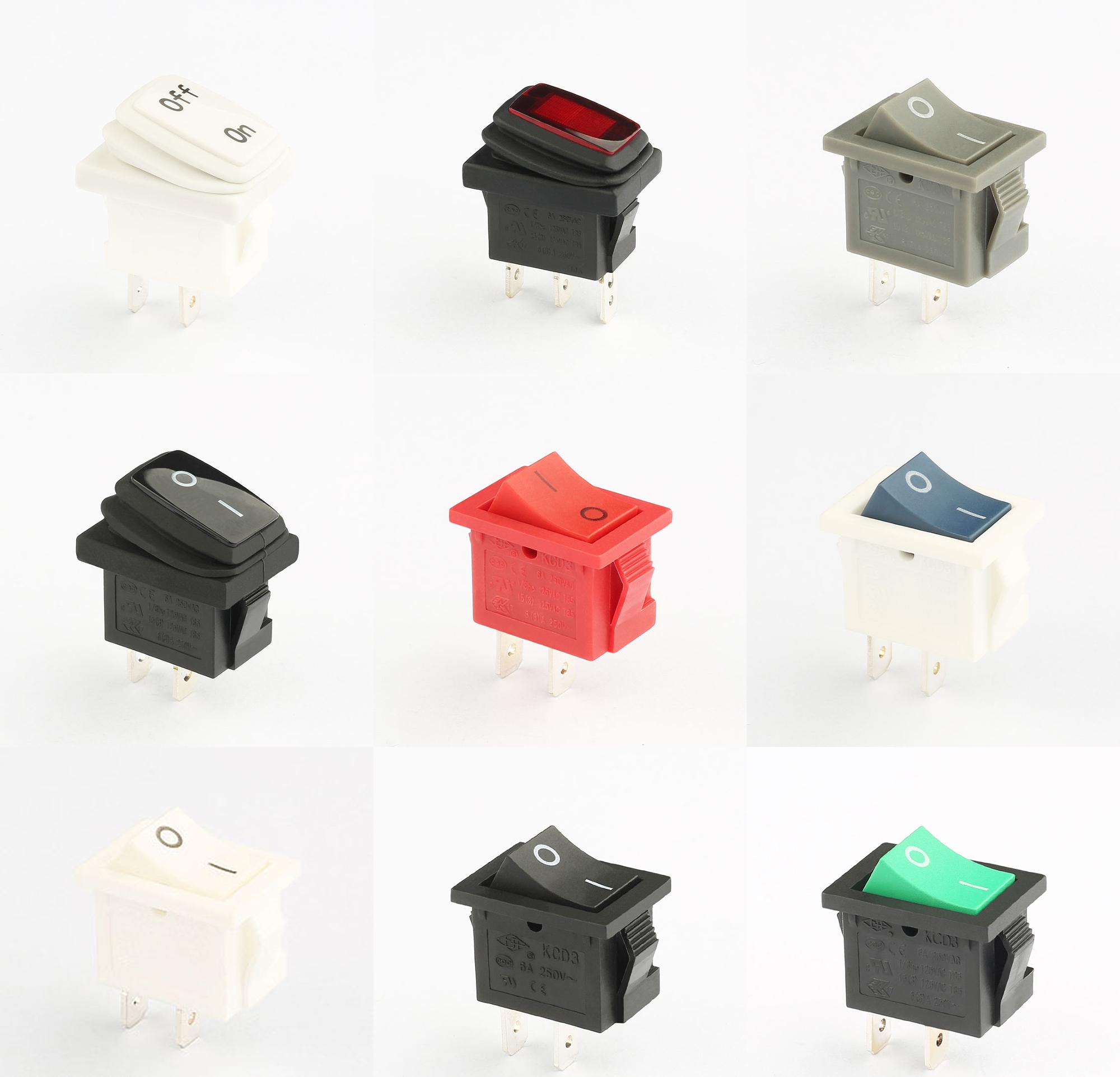 Factory supplier Double pole single throw Waterproof rocker switches 16a 250vac
