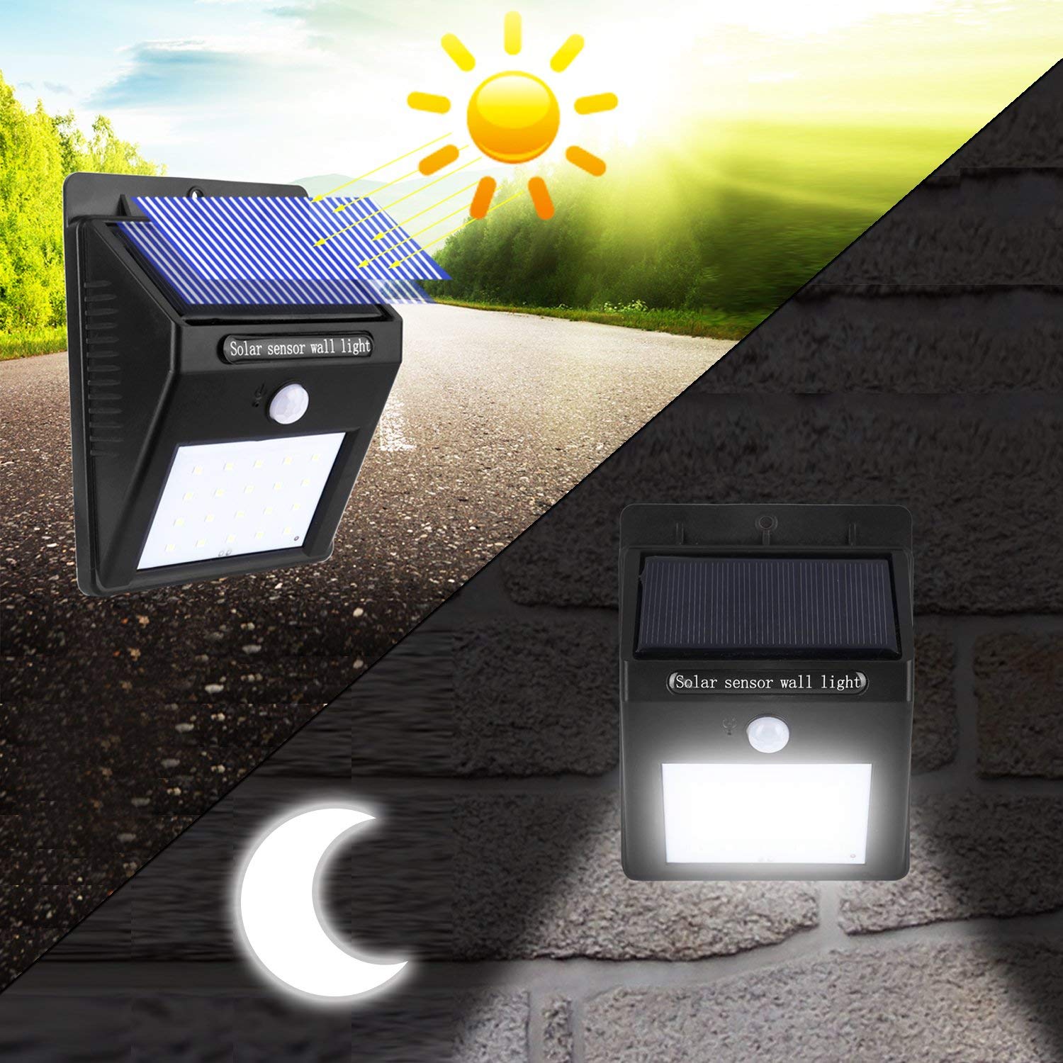 Ningbo 4/6/8/16/20 SMD LED Outdoor Solar Powered Waterproof Motion Sensor Wall Light