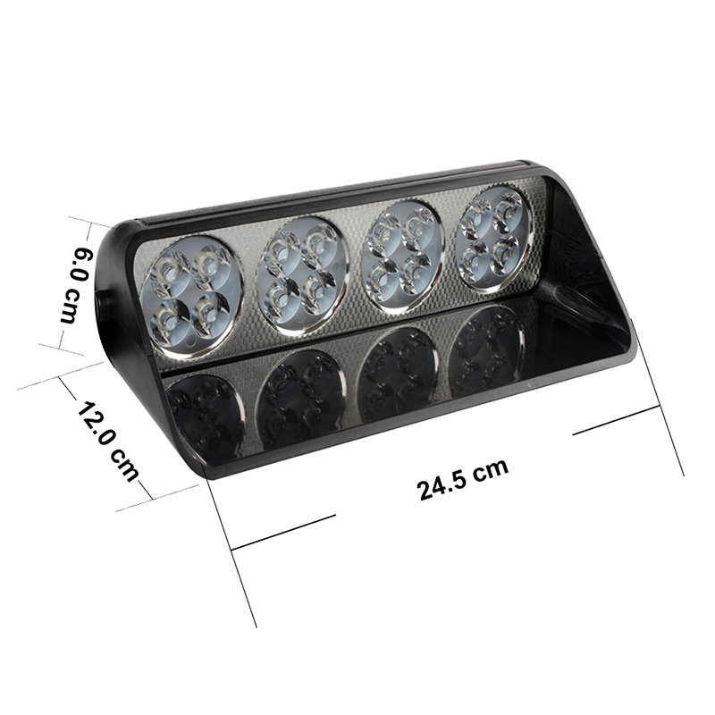16 LED Car Strobe Warning Flash Light Windscreen Emergency Security DC12V Amber Flashing Lamp Yellow