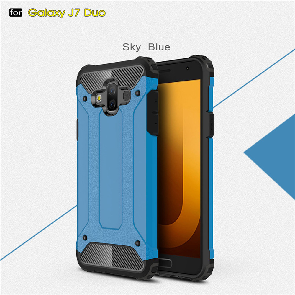TPU+PC 2in1 drop Silicone Rubber Armor Hard case For Samsung galaxy J7 DUO