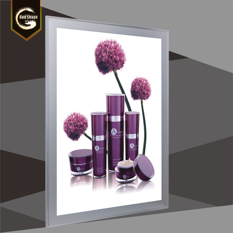 Advertising restaurant hanging led menu board picture frame acrylic photo slim crystal LED light box