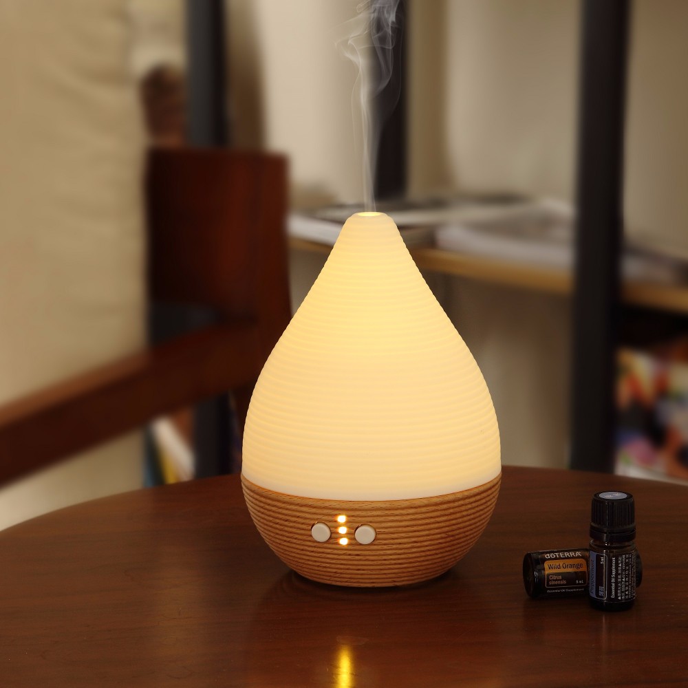 Essential Oil Diffuser, Ultrasonic Aromatherapy Diffuser, Ceramic (3-6 Hr Run Time) (White)