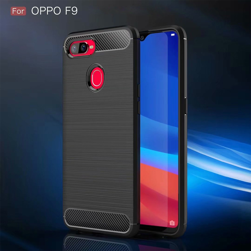New Arrival Carbon Fiber Tpu case For O PPO F9 brushed tpu soft cover