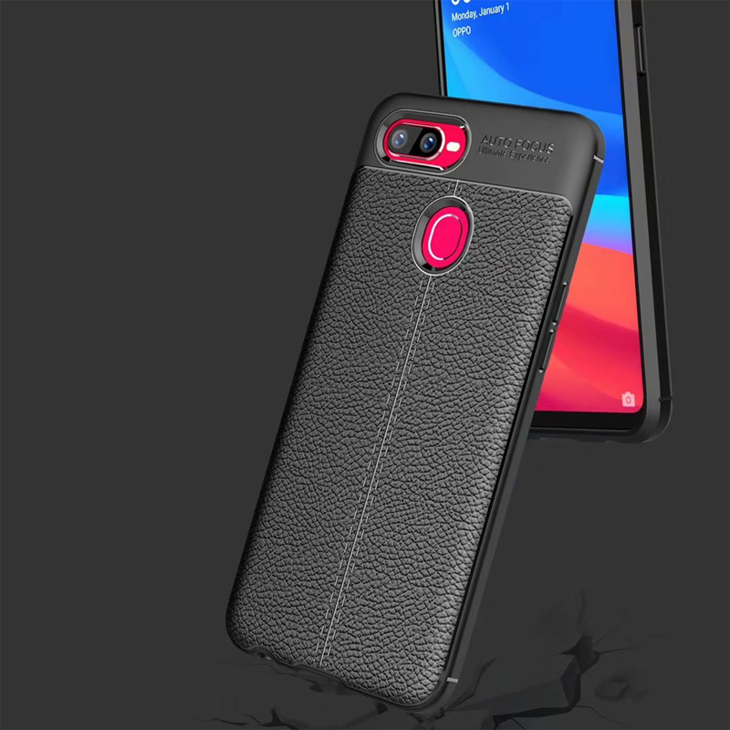 Hot Sell Litchi pattern Soft Tpu case for O PPO F9