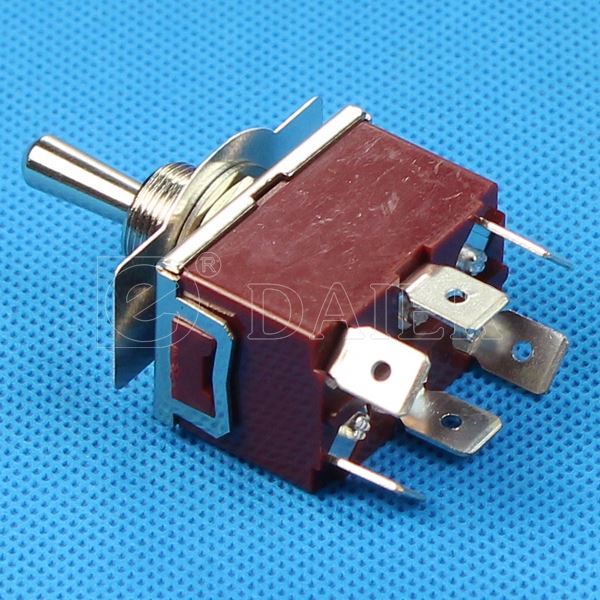 KN3C-202P 15A 250V DPDT 6 Pin ON ON PCB Toggle Switch Double Pole