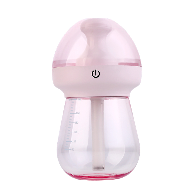 USB Ultrasonic Humidifier/Aroma Diffuser/ Water Purifier with Milk bottle design for Kids Room