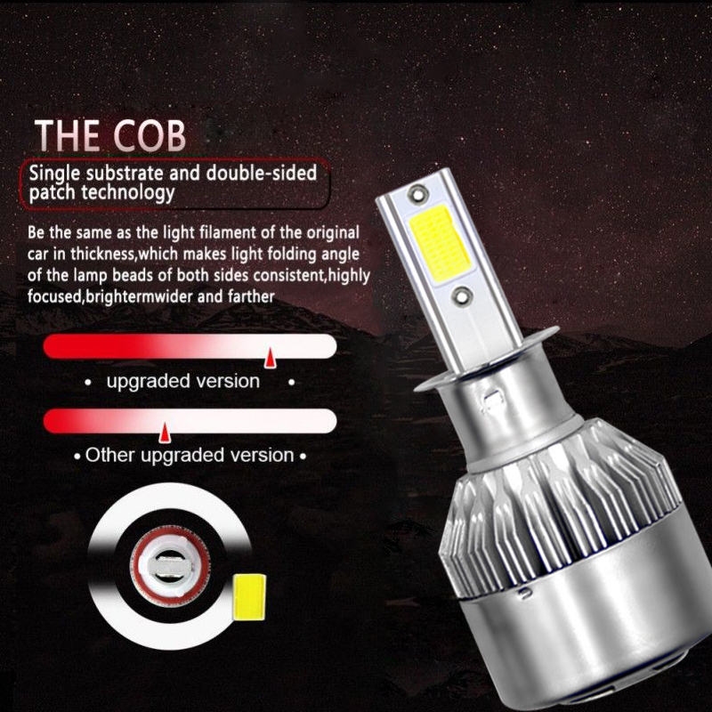 top selling auto fanless car power brightness h3 led headlight bulb