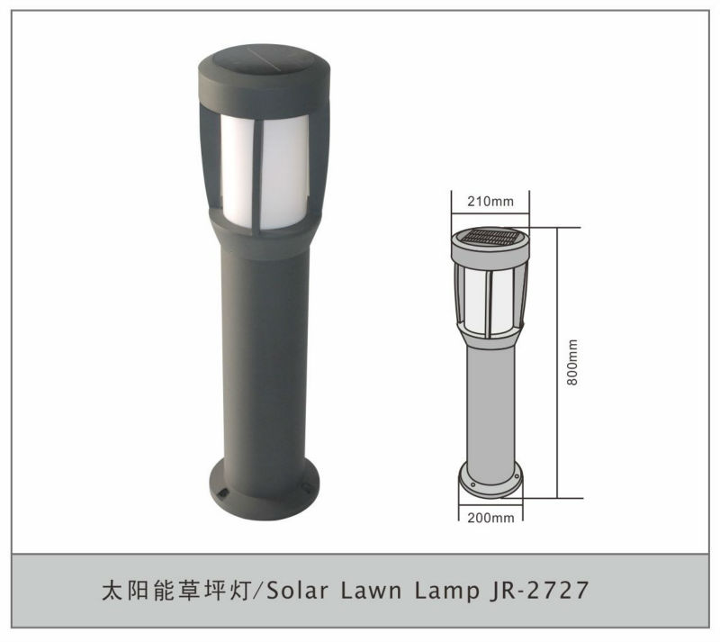 Bollard led solar light bright solar power led garden light outdoor garden solar led light wirh lead-acid battery(JR-2727)