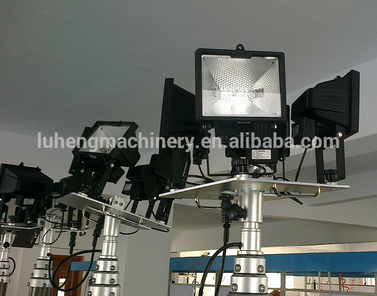 telescopic digital inverter petrol generator set metal halide lights IP65 portable mobile light tower