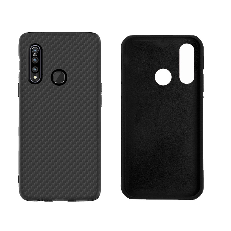 Premium Carbon Fiber  Case Full Sides Protective Shell Back shockproof Cover Design For Vivo Z5X