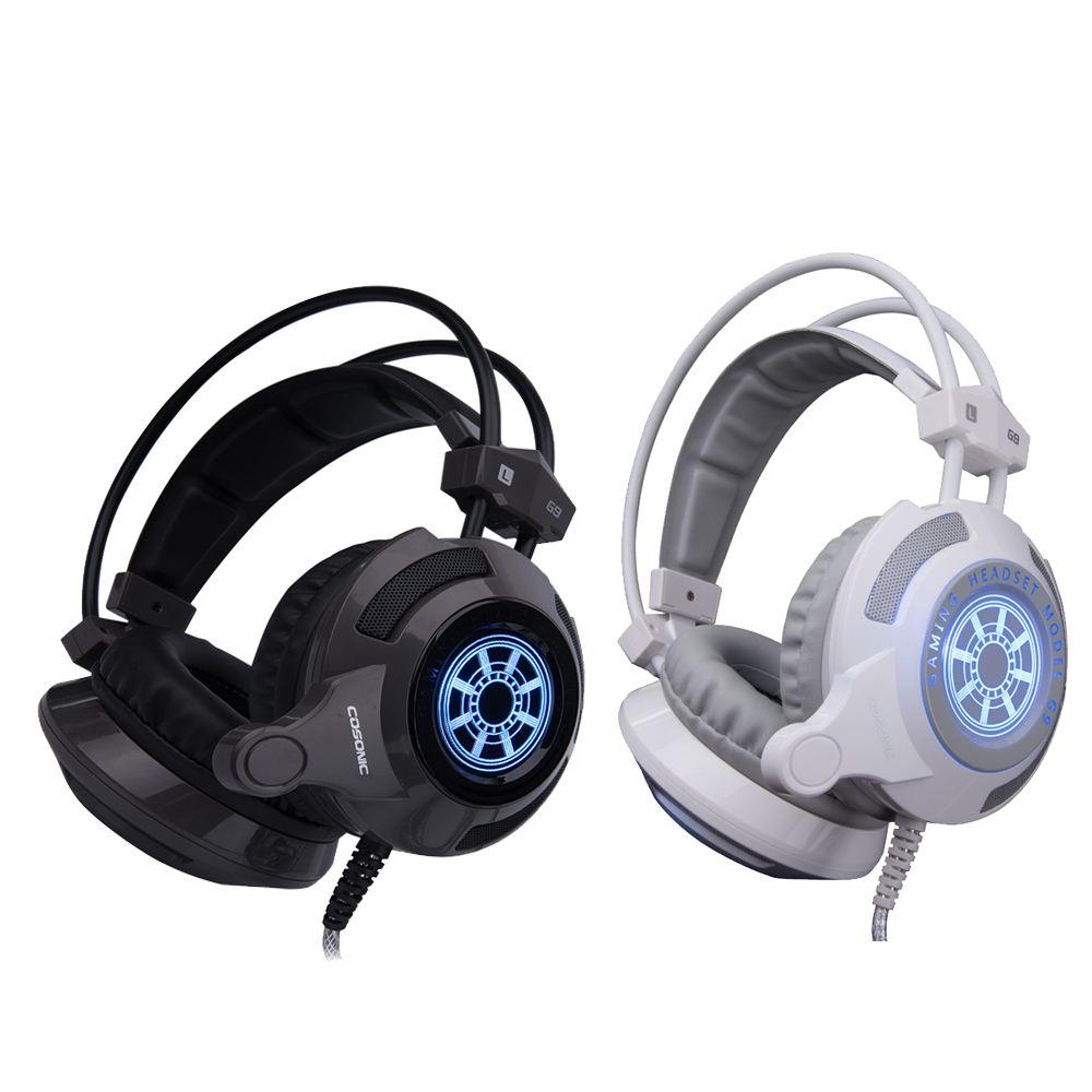 Cosonic G9 Professional Esport Gaming Stereo Music Headset Headphone USB 3.5mm Wired with Mic LED Light for Mac Laptop Computer