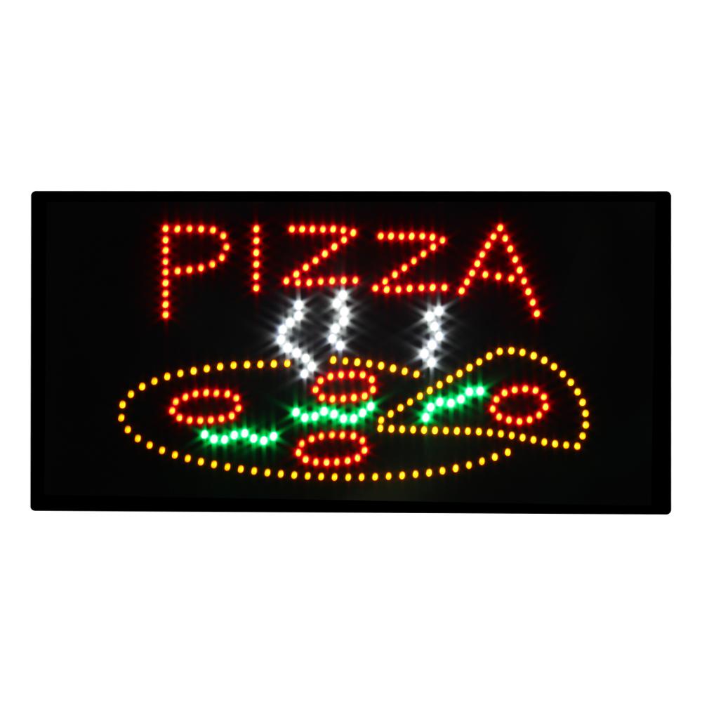 Hidly 12*24 Inch Super Bright Pizza LED Open Sign Indoor Advertising Acrylic LED Sign for Pizza Restaurant