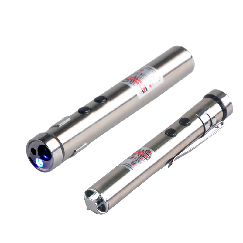 21 CFR Multifunction 50mw 650nm Red Laser Pointer White / UV 390nm Multi Color Laser Pointer