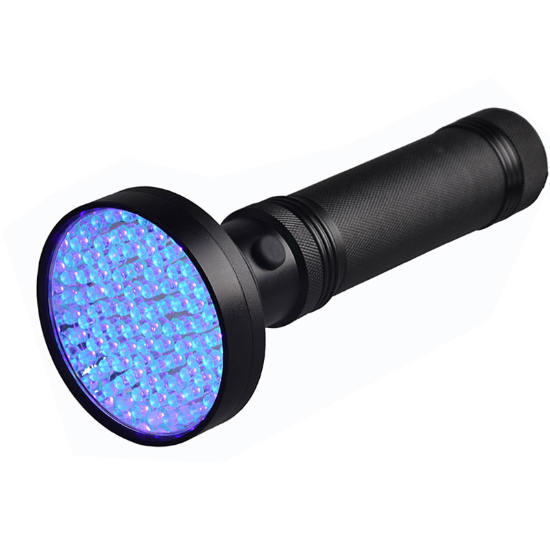 100 LEDs UV flashlight/ LED Hunting Aliumunum Flashlight Blacklight with 100 LEDs feature Currency Detector