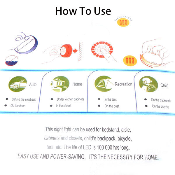Stick here and there Light Touch with 3LED
