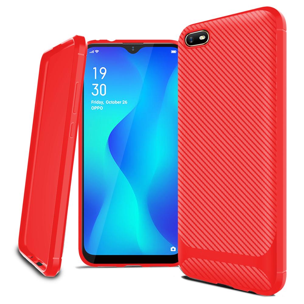 2019 New arrival Silicone carbon fiber phone case for OPPO A1K back cover